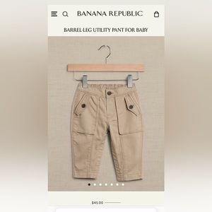 Banana republic barrel leg utility pants for baby